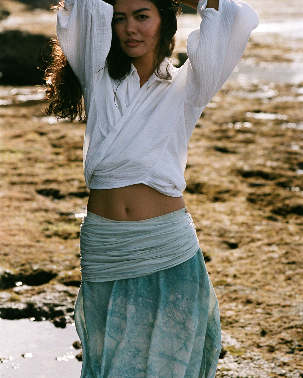 Nature light blue skirt