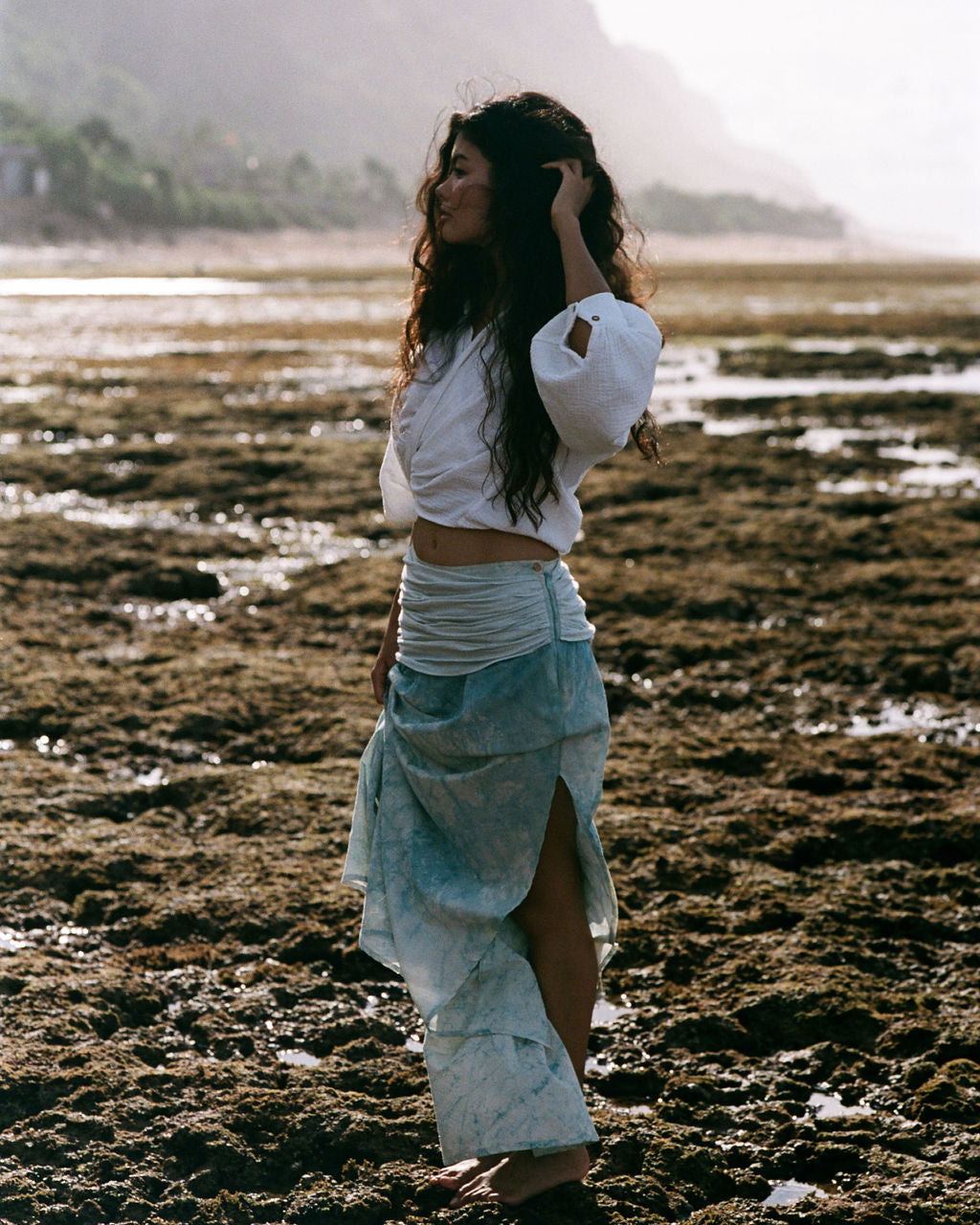 Nature light blue skirt
