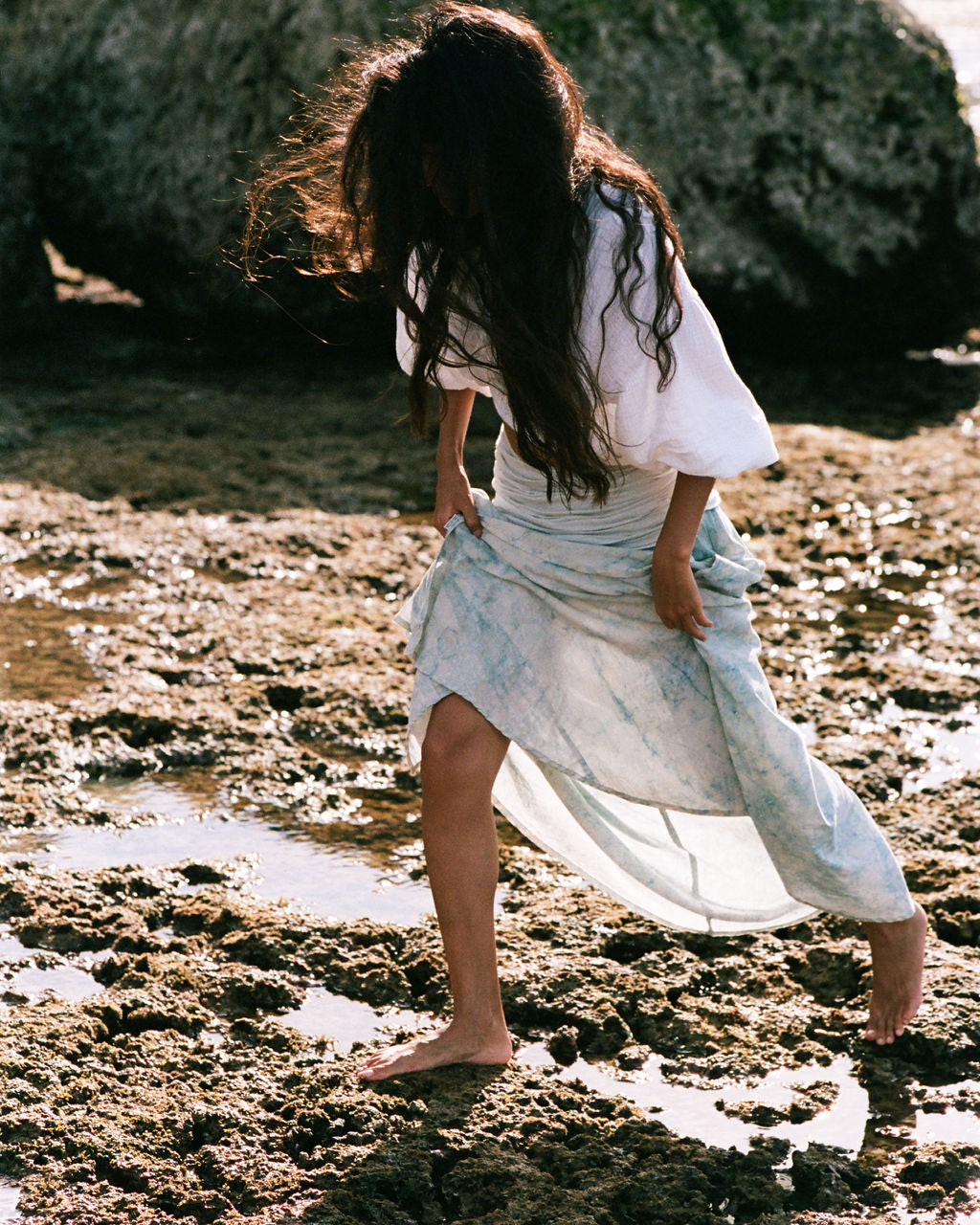 Nature light blue skirt