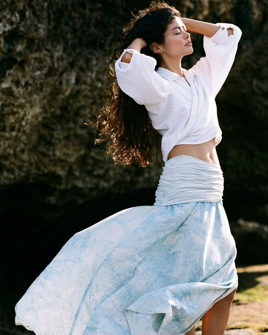 Nature light blue skirt