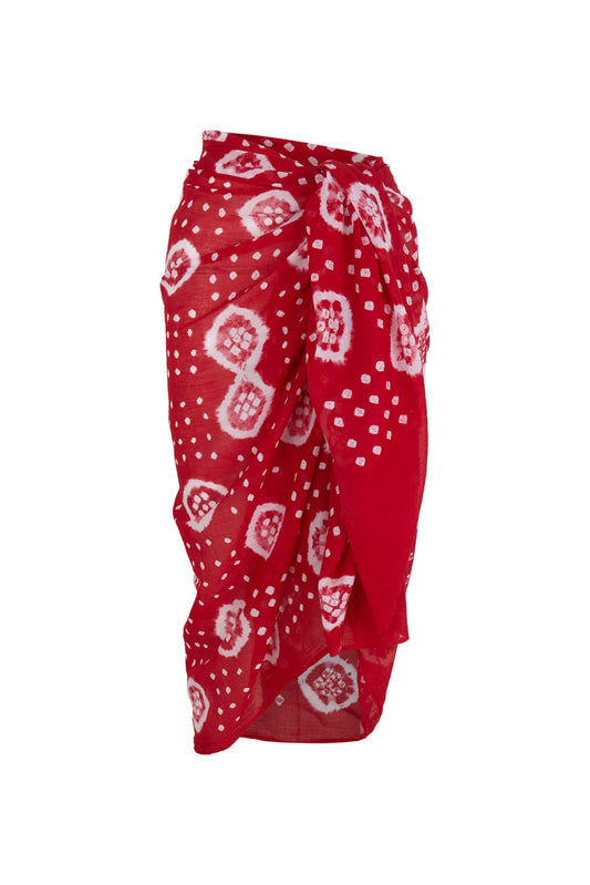 Pareo Shibori rojo